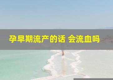 孕早期流产的话 会流血吗